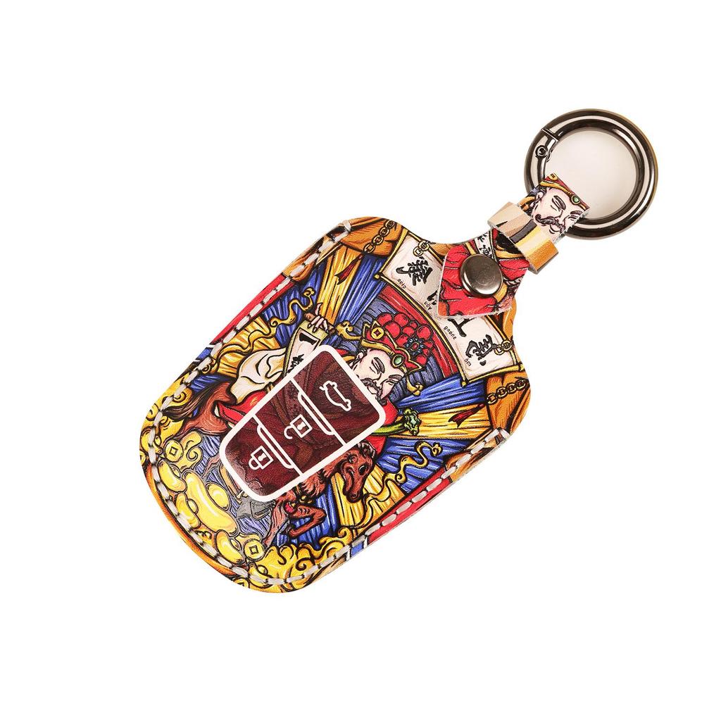 Guochao Ручная работа Натуральная кожа Сумка для ключей для Toyota Индивидуальные подарки