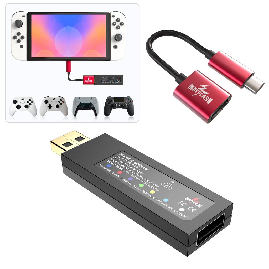 Контроллер Mayflash Ultimate USB-адаптер Беспроводной PS4 PS3 Switch Neogeo Mini для macOS SEGA PS Classic Raspberry Pi Руководство по эксплуатации на японском языке