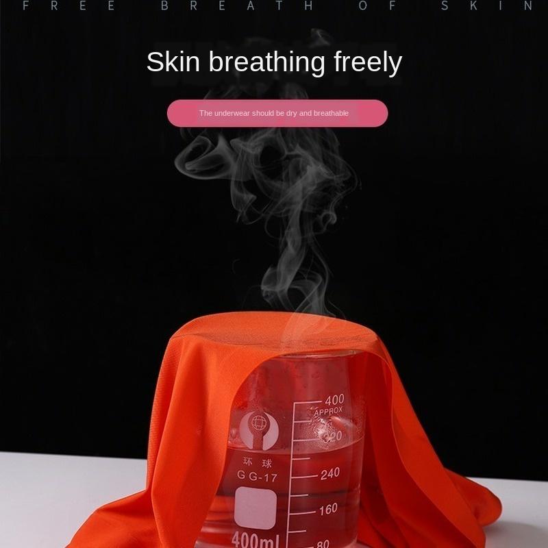 Ice Silk Men's Underwear Silky Middle Waist Flat Angle Transparent Summer Sexy Breathable U Convex Ultra Thin Boxer