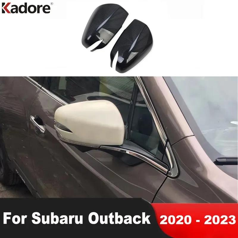 Rearview Mirror Cover Trim For Subaru Outback - Carbon Fiber Car Side Wing Mirrors Cap Frame Overlay Accessories