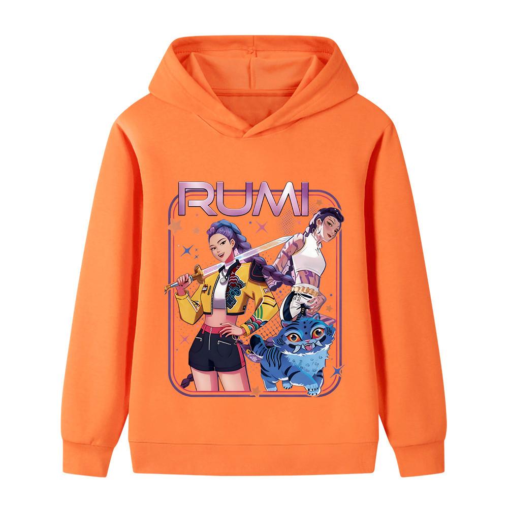 B1249 Детская толстовка с длинными рукавами и принтом Kpop Rumi Zoey Mira для мальчиков и девочек