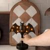 Large Twinkle Bat Candlestick Mystery Gothic Candle Holder Led Twinkle Light Candelabra For Mantel Halloween Decor Party Home