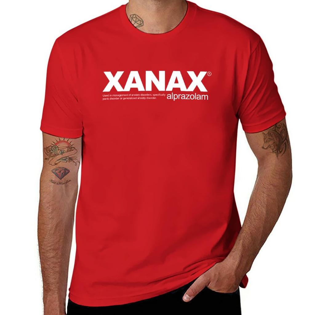 Новая футболка Xanax винтажная одежда черная футболка графические футболки спортивные футболки фанатов смешные футболки для мужчин