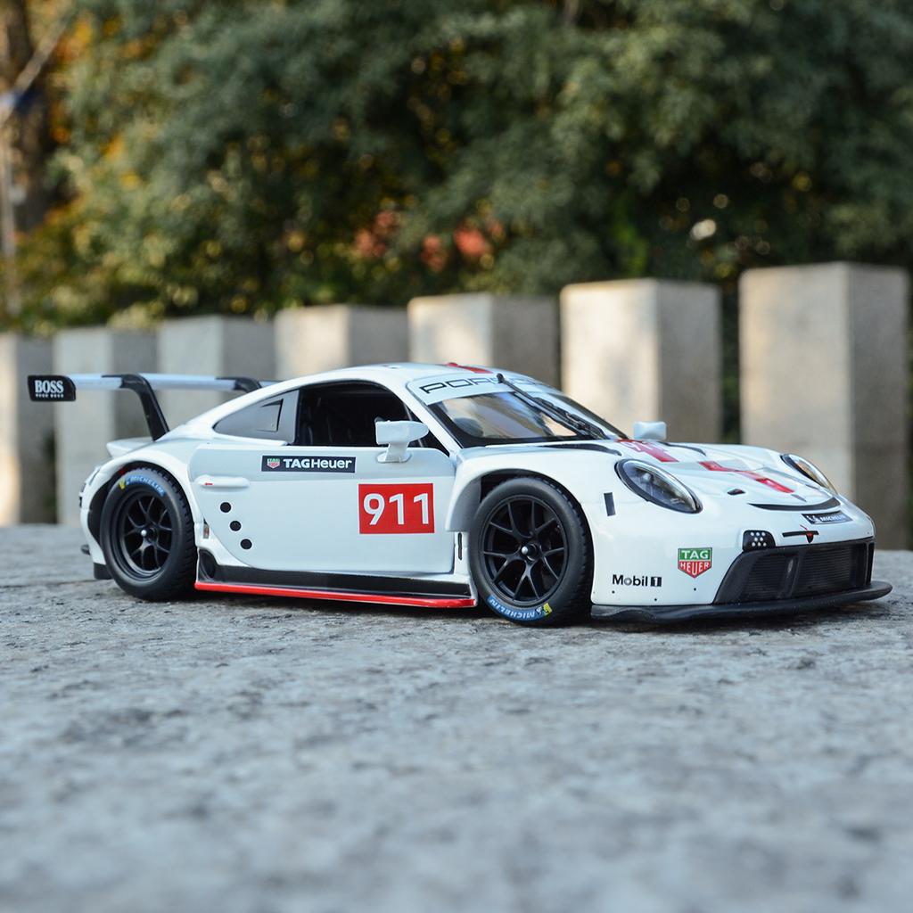 AABKN1 Bburago 1:24 Porsche 911 RSR racing edition die casting alloy car model Art Deco Collection Toy tools gift factory authorization