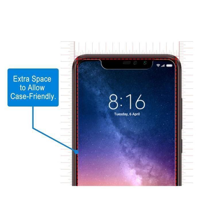 Закаленное стекло Xiaomi REDMI NOTE 6 PRO - [Упаковка 2 шт.] Защитная пленка для экрана сверхвысокой прочности [Phonillico®]