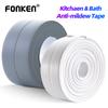 FONKEN Обои ПВХ лента для трещин для ванной и кухни против плесени Водонепроницаемая уплотнительная лента для раковины Бордюр для обоев Самоклеящаяся лента
