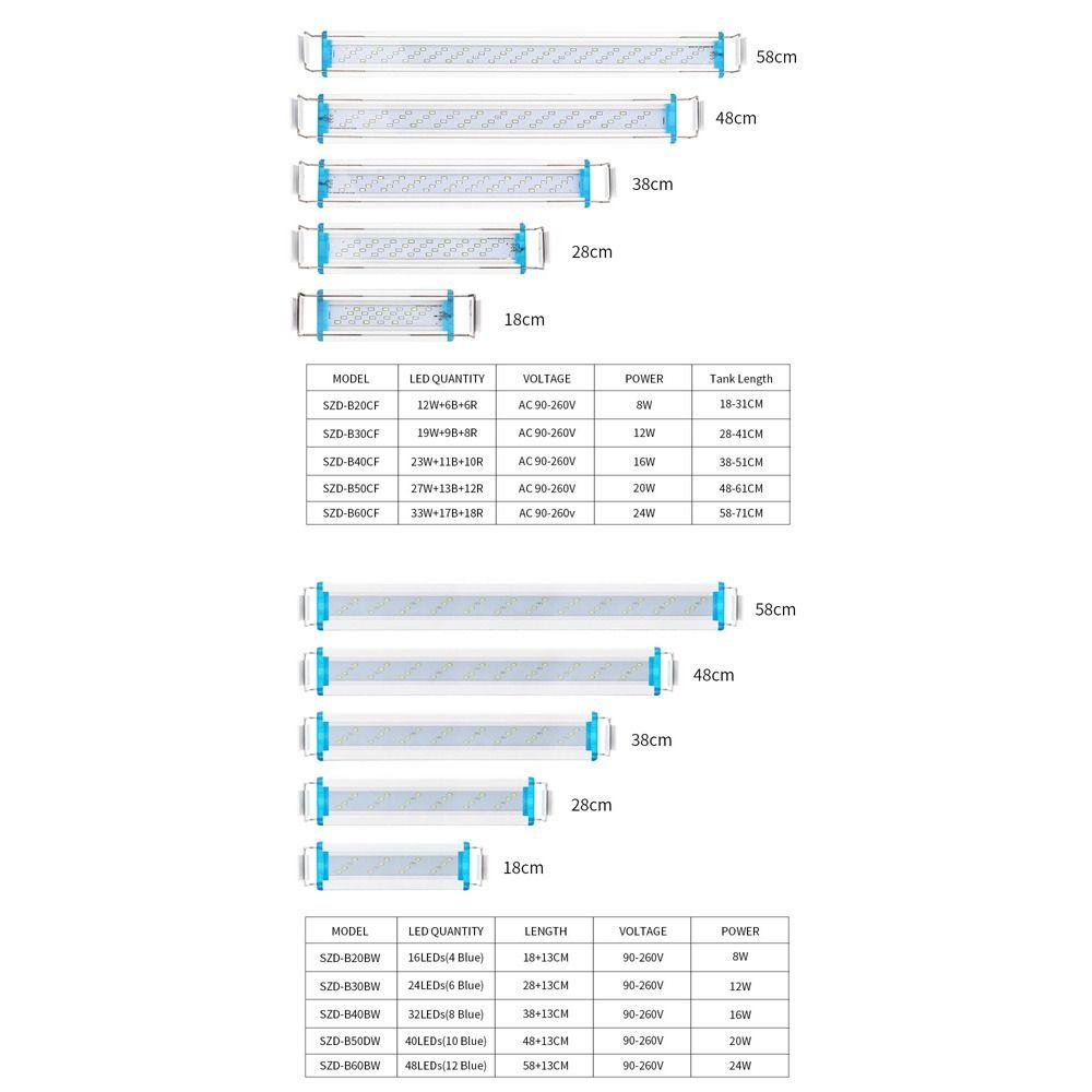 Лампы Водное растение Посаженный Аквариумный свет Растения Растут Лампы Аквариум Светодиодный свет Аквариумные лампы