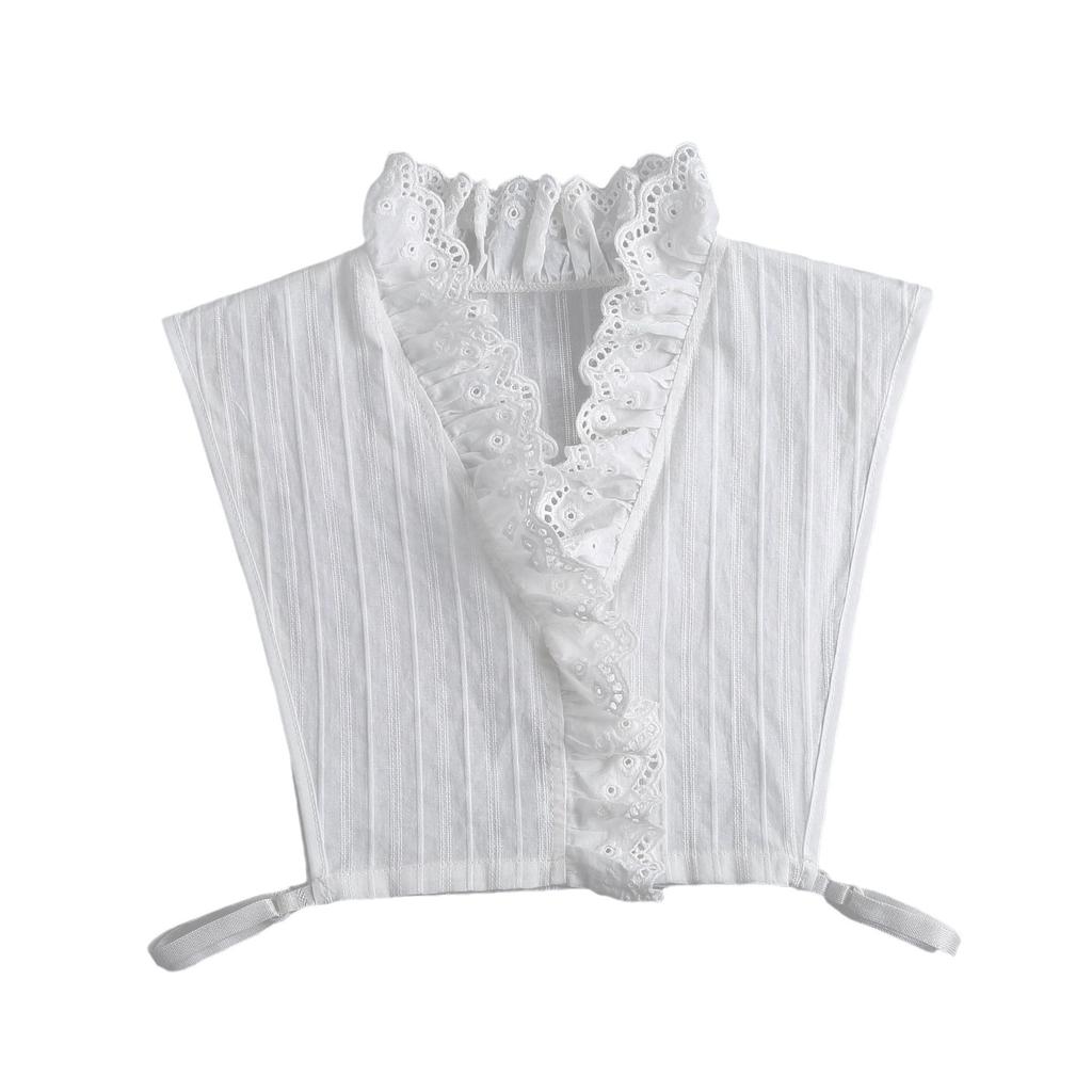 Женский свитер снизу с поддельным воротником для детей, универсальный поддельный воротник, поддельный воротник с оборкой