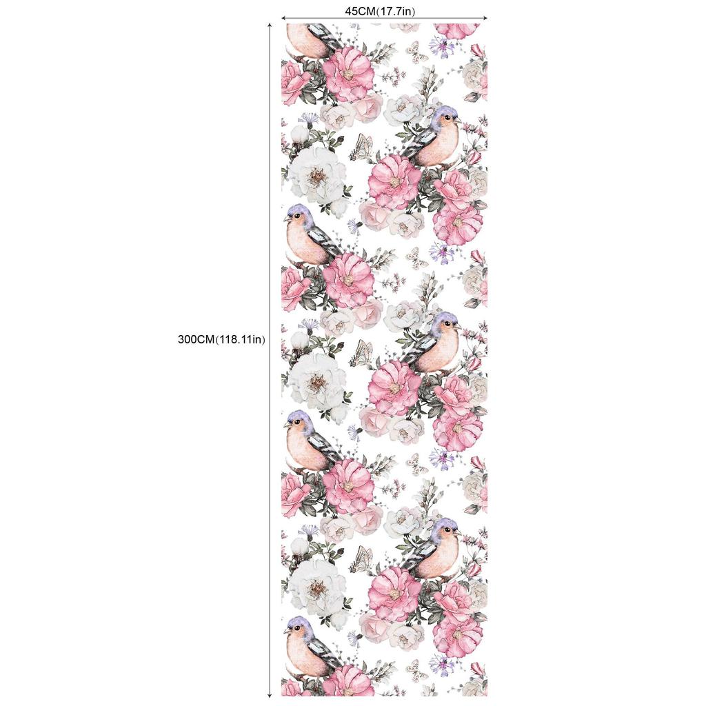 Самоклеящиеся обои для гостиной и спальни (Цветы и птицы Зеленое растение)