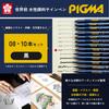 Ручка на водной основе Sakura Cray-Pas, Pigma, 0,8 мм, Черный, 10 штук, ESDK08#49-10P