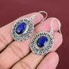 Faceted Blue Sapphire Earring Gemstone Earrings Very Pretty Vintage Jewelry 925 Sterling Silver Earring Handmade Earring Anniversary Gifts