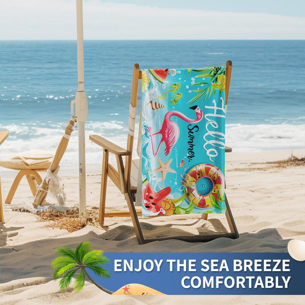 Новое двухстороннее бархатное пляжное полотенце, поддерживающее полотенце для серфинга, спортивное полотенце