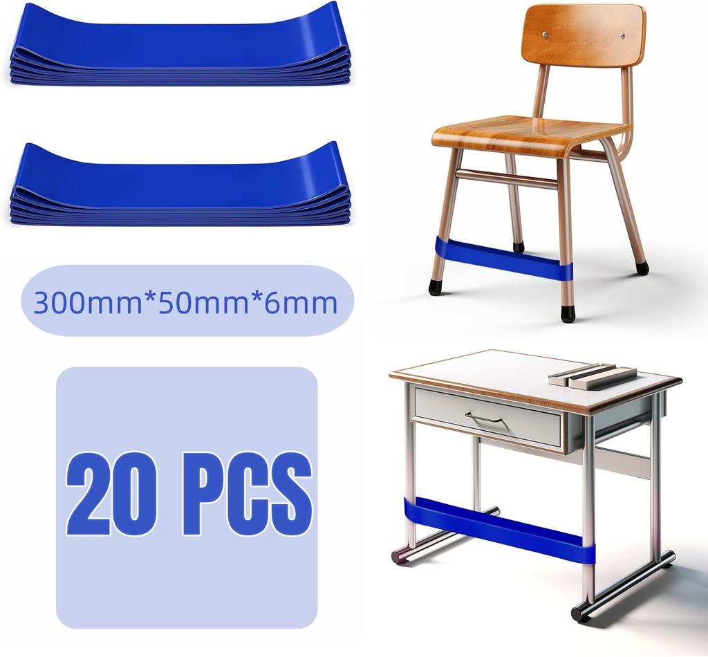 12 20 Pcs Stretchy Chair Bands For Kids Classroom Desk Straps Colorful Foot Fidget Therapy For ADHD Focus