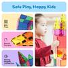 PicassoTiles Set of Magnetic Building Clear Magnetic 3D Building Blocks for Construction Playboards Unlock Your and More 60-Piece Tiles, - Creativity,