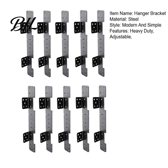 2x10 Stair Stringer Hanger 10Pcs Bracket Heavy Duty 18 Gauge Adjustable Deck Support Metal Connector for 2x12