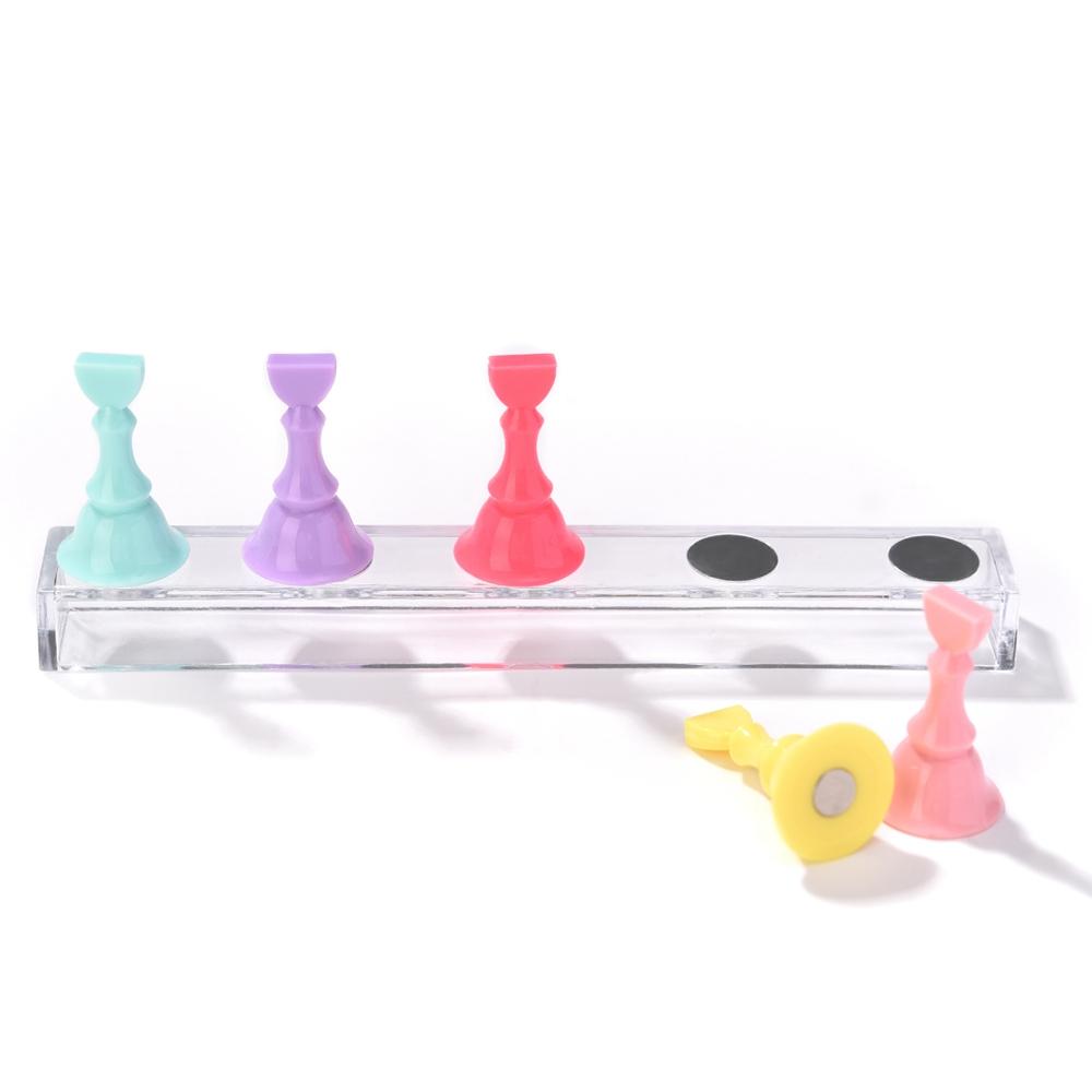 5 шт./упак. шахматный магнитный держатель для ногтей набор подставок для гель-лака инструменты для накладных ногтей подставка для практики нейл-арта