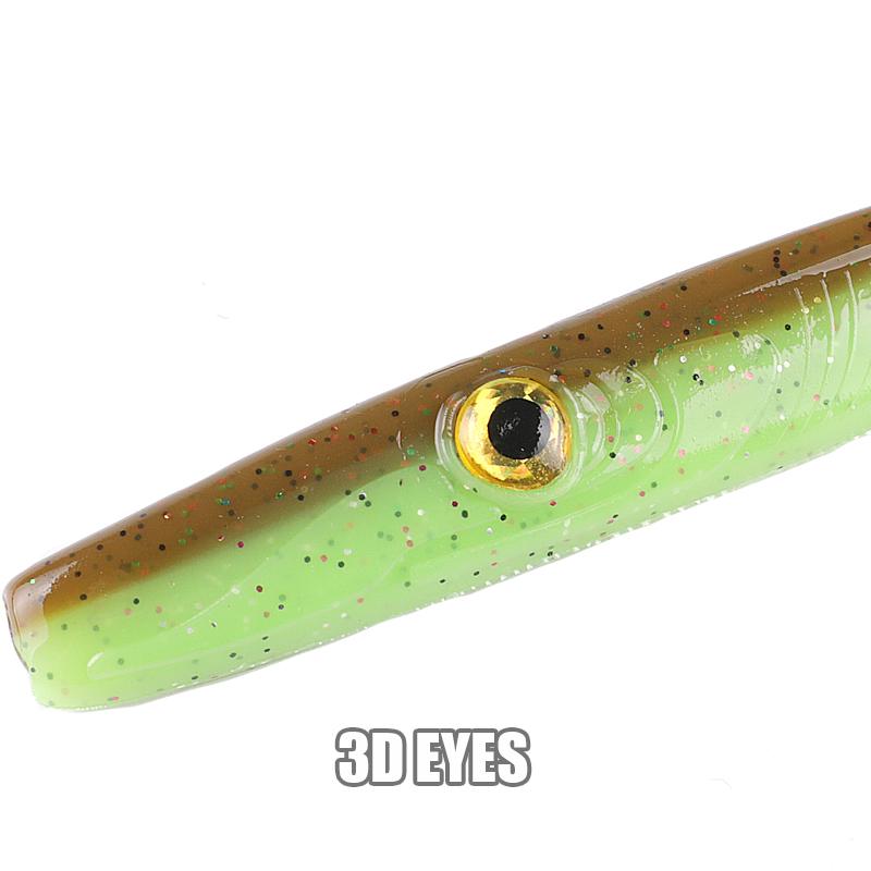Суперконтинент Crazy Slug 185 мм/3 шт. 125 мм/6 шт. Мягкая рыболовная приманка Окунь Искусственная приманка Силиконовый червь Шэд Угорь Игла-рыба