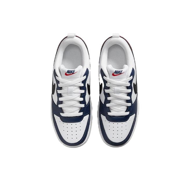 Nike Court Borough Low 2 GS USA Kids Sneakers White Midnight-Navy Black DO7446-101
