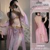 Antique sexy underwear sexy straps retro belly pocket lace chiffon full set Hanfu super fairy dress set female