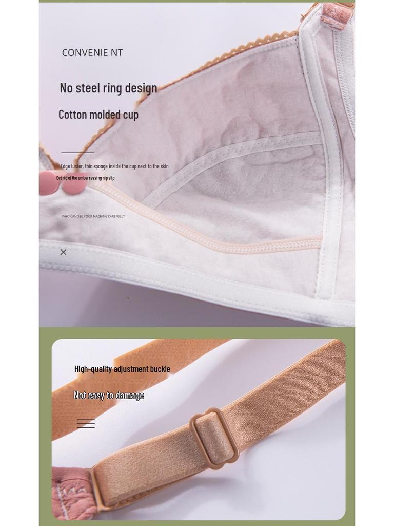 Беспроводной бюстгальтер для кормления большого размера - Застежка спереди, Дышащий, Предотвращающий провисание, Поддерживающий