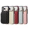 Роскошный Чехол-Кошелек с Кожаным Узором для Мобильного Телефона для iphone 17promax 16 15/14/13 Сумка для Карт Наплечный Ремешок