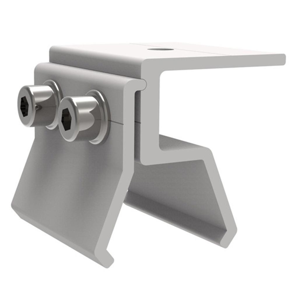 Фиксатор фальцевого кронштейна солнечной панели Монтаж PV-модуля Стоячий фальцевый зажим Монтажная опора солнечного модуля Стеллажи Источники солнечной энергии