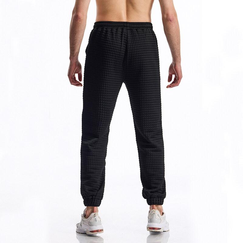 Grid Design Fabric Men's Casual Sports Pants Gym Sport Trousers For Men Jogger Sweatpants Running Workout Jogging Long Pants