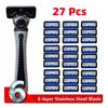 6 Edge Safety Razor for Mens Shaving&Womens Hair Removal Easy Sharp Shaving Blades Manual Shaver