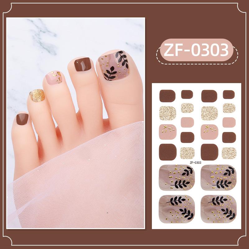 New Foot Stickers, Nail Art Stickers, Waterproof Onion Powder 5D Imitation Diamond Toenail Stickers