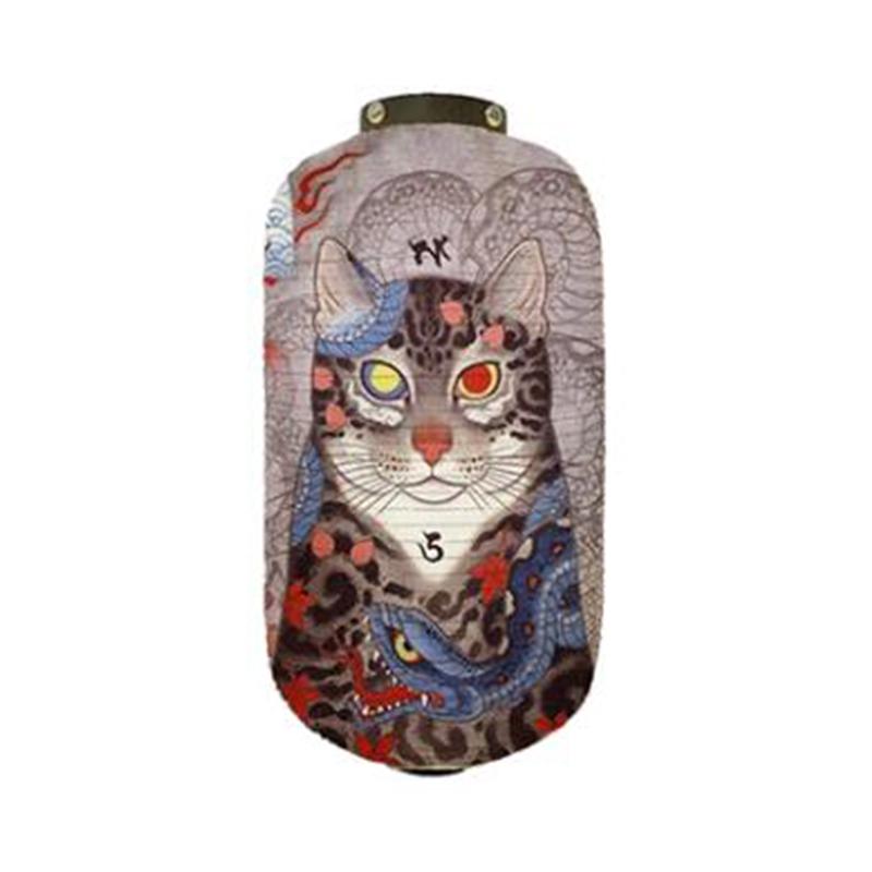 Japanese Style Samurai Cat Hanging Lamp Party Decor Gothic Samurai Cat Lantern Restaurant Izakaya Sushi Shop Advertising Sign