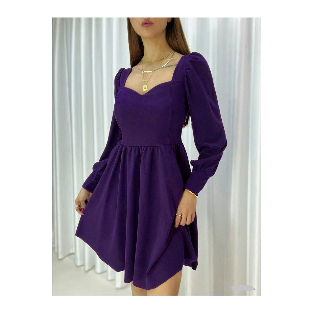 Flexible Fabric Low-cut Skirt A-line Cut Long Sleeve Evening Dress And Graduation Dress 582293 727