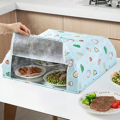 Большая крышка для еды, изолированная посуда, домашнее овощное мясо, зимний утолщенный нагревательный стол, складная палатка на молнии, теплый чехол для еды для кемпинга, пикника, барбекю