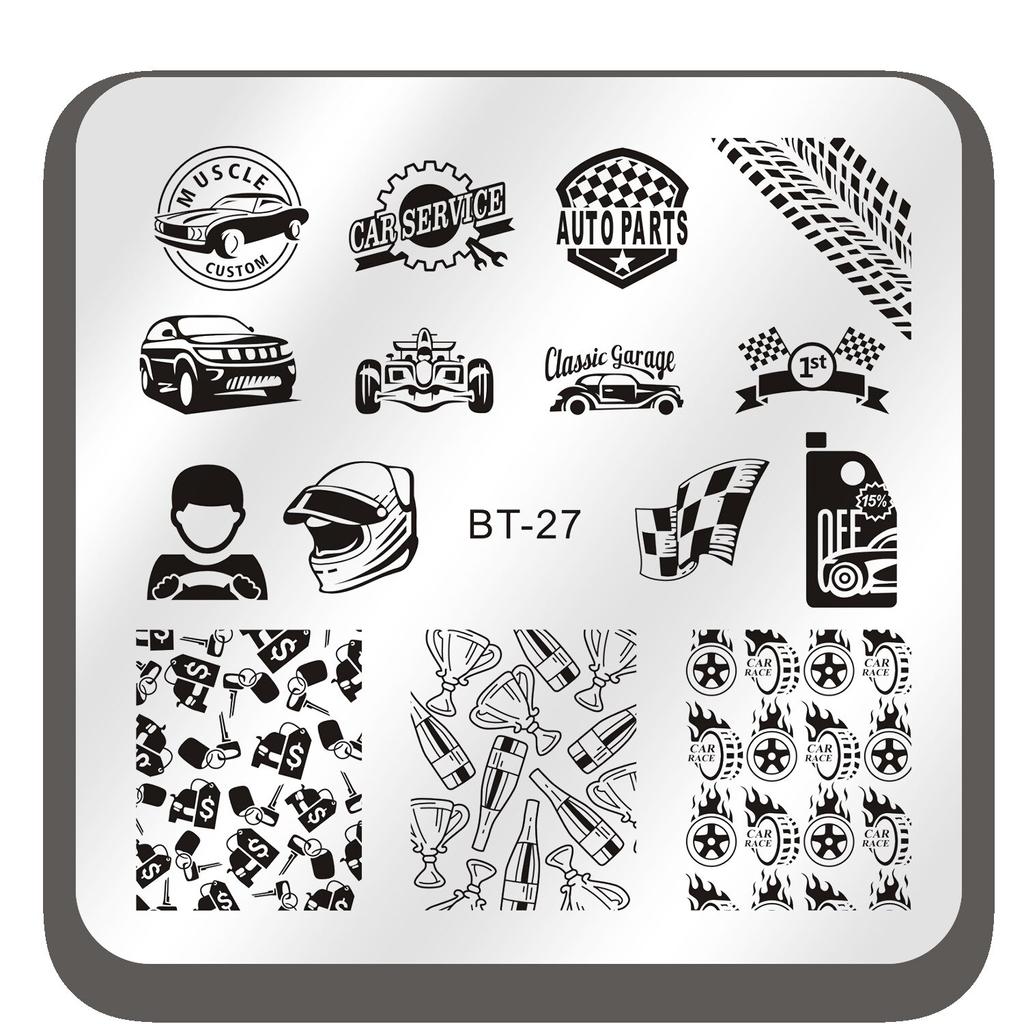 1 PC Nail Art Templates Stamping Plate Design Flower Butterfly Glass Temperature Lace Stamp Templates Plates Image Decor