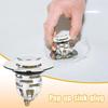 2Pcs Bounce Up Press Type Shower Sink Plug Plastic/Brass Core Wash Basin Stopper New Drain Filter