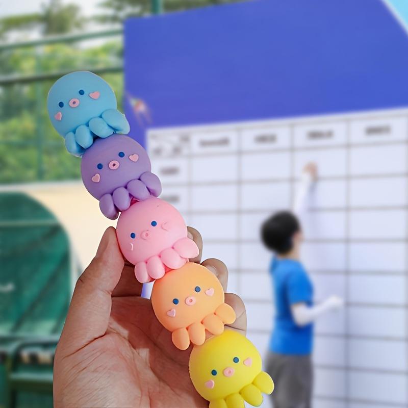 5 цветов/набор. Ручка-хайлайтер Cute Octopus — флуоресцентный маркер для рисования и граффити для школы и офиса.