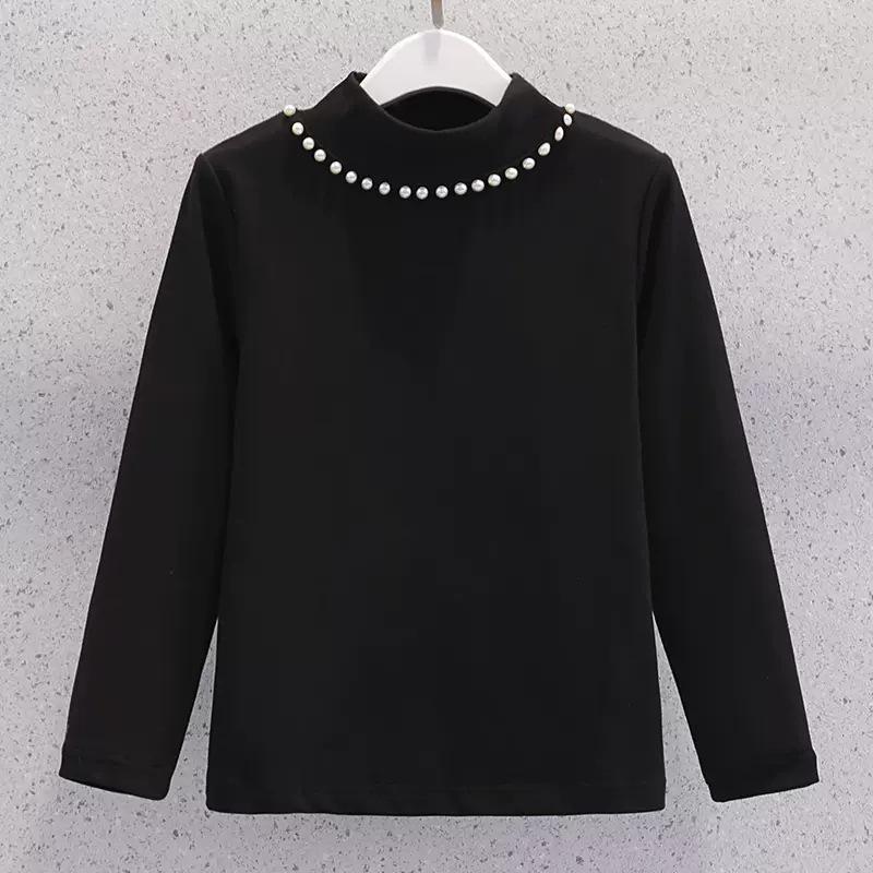 Girls' Fashionable Thickened Turtleneck Shirt - Perfect for Autumn and Winter
