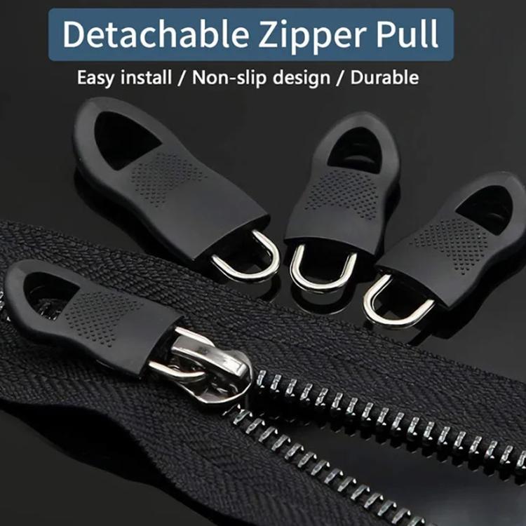 10Pcs Replacement Zipper Pull Puller End Fit Rope Tag Clothing Zip Fixer Broken Buckle Zip Cord Tab Bag Suitcase Backpack Tent
