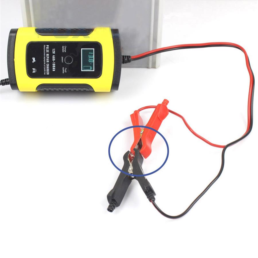 12 В 5 А Мотоциклетный Автомобильный Импульсный Ремонтный Зарядник для Свинцово-Кислотных Аккумуляторов с ЖК-Дисплеем Версия для ЕС