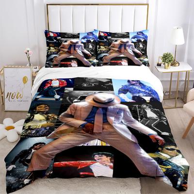 Michael Jackson Bedding 3 Piece Set HD Print Duvet Cover Pillowcases for Teens Adult Bedroom Decoration Christmas Gift C3153