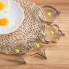 5Pcs Egg Mold Ring Easy To Clean Creative Round Heart Shapes Stainless Steel Frying Egg Mold for Home Kitchen