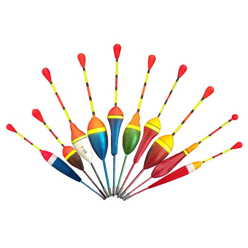 10 шт./лот набор поплавков для рыбалки буй поплавок палка поплавки колебание смешанный размер цвет флотатор для рыболовных принадлежностей