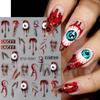 Nail Art Sticker Relief 5D Three-Dimensional Halloween Skull Spider Bone Pumpkin Adhesive Nail Sticker