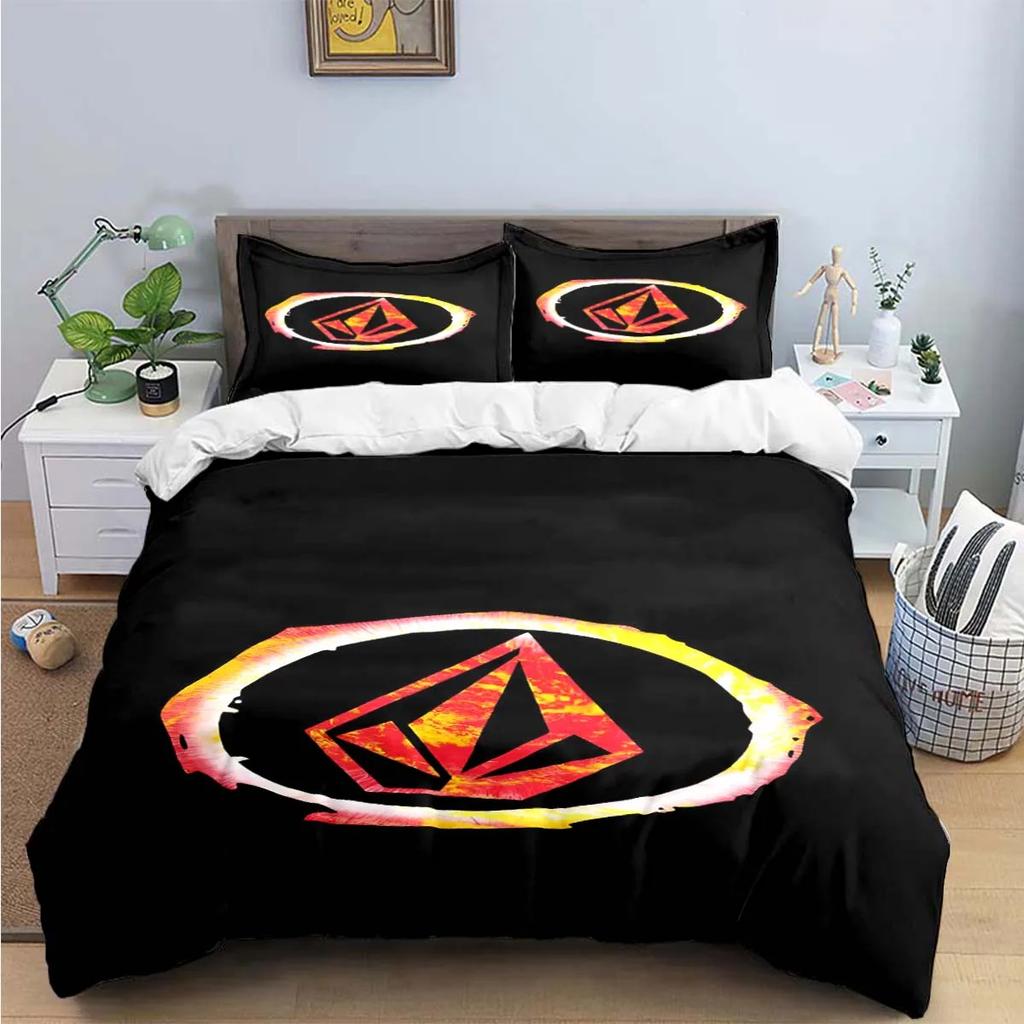 Модные изысканные комплекты постельного белья с принтом V-Volcom, изысканный набор постельных принадлежностей, комплект пододеяльника и одеяла, комплект постельного белья, роскошный подарок