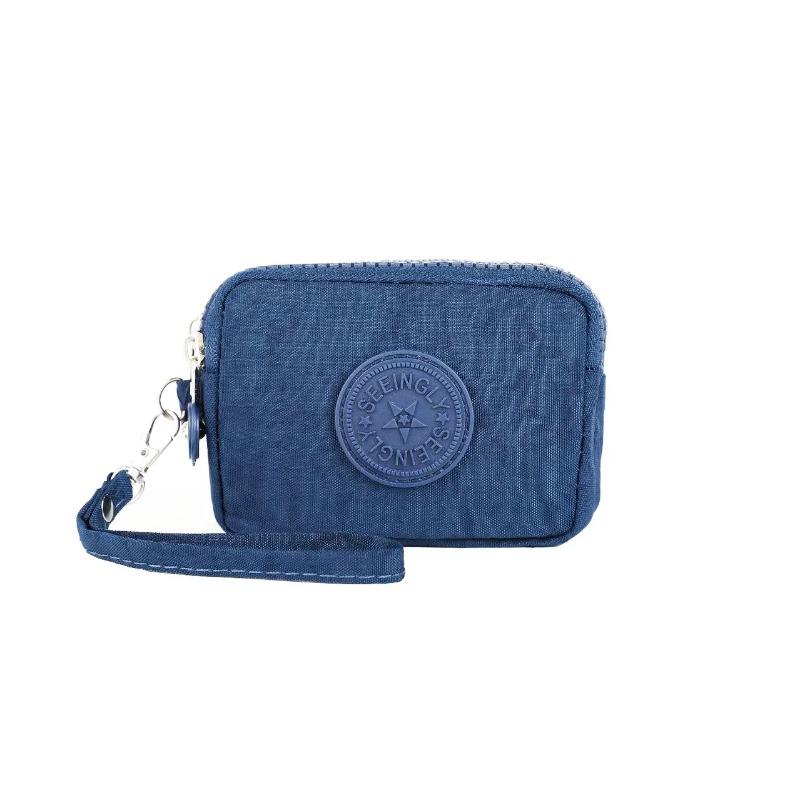 Three Layer Nylon Coin Purse Portable Wallet Women Men Waterproof Money Bags