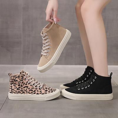 Женская вулканизированная обувь Весна Новая мода Высокий верх Удобные нескользящие износостойкие женские повседневные кроссовки