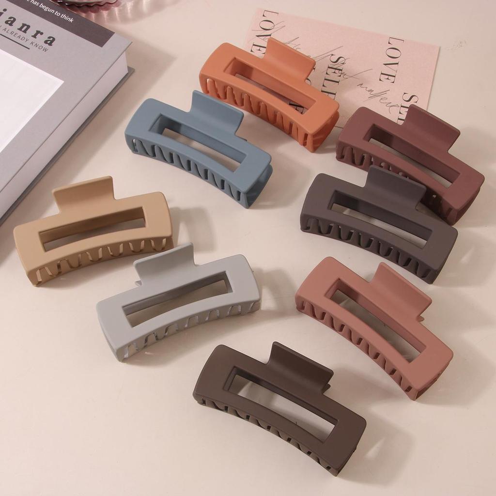 8.5CM x 10.5CM Rectangular Matte PS Hair Clip - Simple Shark Hair Accessory