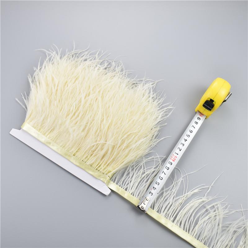 Перья1Метр Натуральная бахрома из страусиных перьев 8-10 см Цветные пушистые перья Отделка для шитья платьев Декор одежды Декор для вечеринок