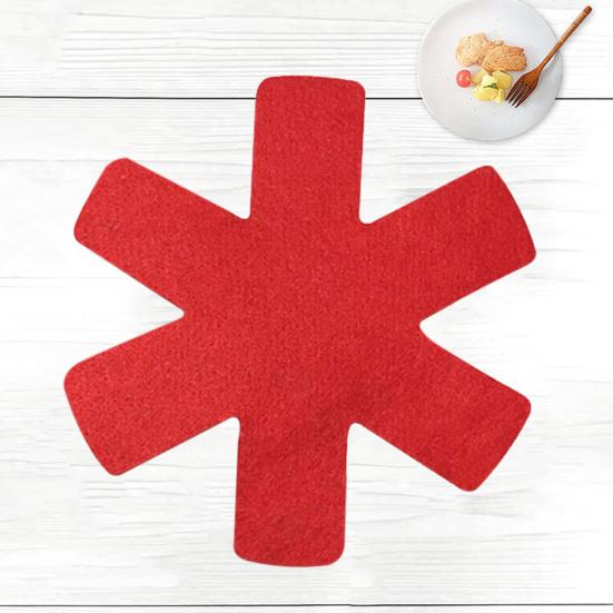 12 Pcs Non-stick Pan Protective Mat 3 Sizes Water Absorbent Soft Anti-scalding Avoid Scratch Pot