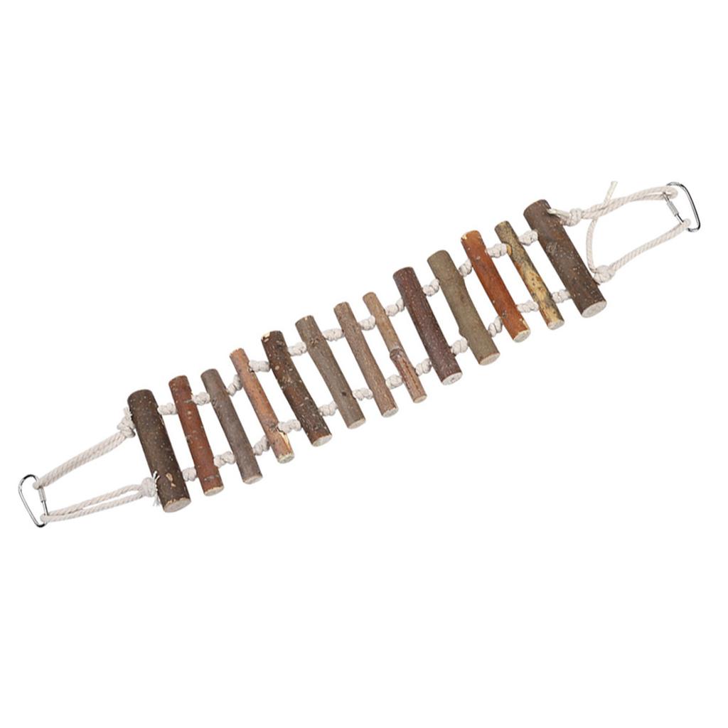 1 шт. попугай натуральная веревка деревянная лестница качели игрушка подвесной мостик для скалолазания птица домашнее животное жевательные игрушки