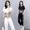 Chic Summer 2022 Women's Slimming Jogger Set - Stylish Age-Reducing Two-Piece Casual Outfit
